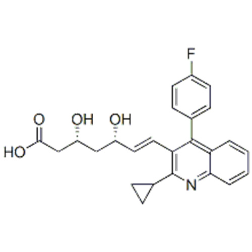 6-Heptensäure, 7- [2-Cyclopropyl-4- (4-fluorphenyl) -3-chinolinyl] -3,5-dihydroxy-, (57254001,3R, 5S, 6E) - CAS 147511-69-1