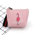 Cartoon flamingo style PU coin purse