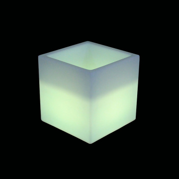 Cubo de plástico moderno para exteriores e interiores Led