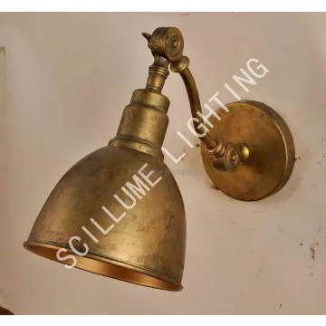 antique brass color iron wall sconce for hotel bedroom