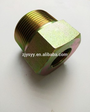 High quality forged carbon steel 1/2 inch hex bushing with bspt pipe fitting from China