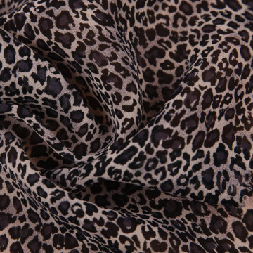 viscose print voile leopard spot pattern printing 100% viscose fabric