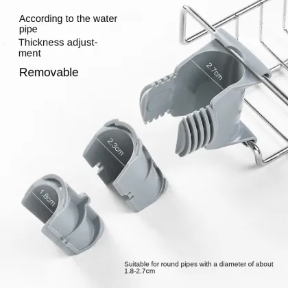 Single-Tier Stainless Steel Faucet Storage Rack
