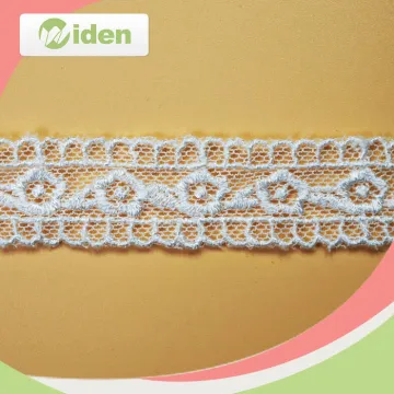 Austrian embroidery designs flower lace on mesh wholesale