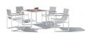 PE Wicker Aluminium Dining Table Set