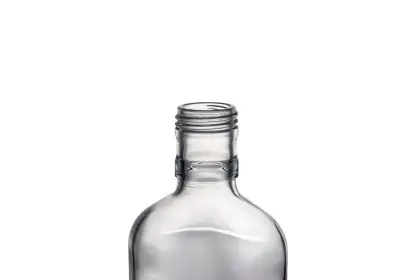 Clear Glass Flask Bottle