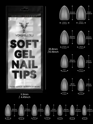 Wholesale Gel Nail Tips 150PCS Full Cover Artificial Fingernails Yokefellow