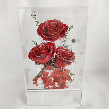 Cross Border Prince Rose Eternal Flower Acrylic Glass Cover - Valentine's Day Girlfriend Birthday Gift Wholesale