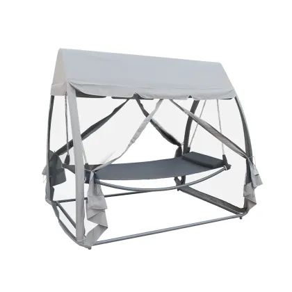 Outdoor Swing Bed with Mosquito Net for Garden