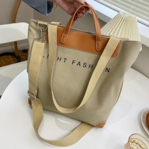 Women's Canvas Large Tote Top Handbag