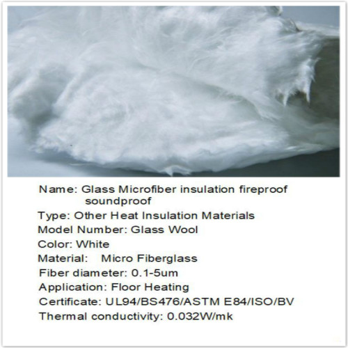 Glas Microfiber isolatie vuurvaste geluiddicht