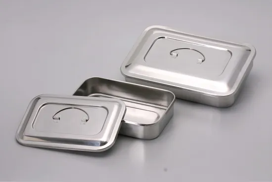 Medical Stainless Steel Disinfectant Square Dish Rack With Lid And Without Holes
