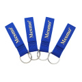 Strap arddwrn label rwber keychain webbing keychain