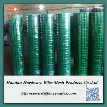 1/2 mesh green coated welded wire mesh rolls