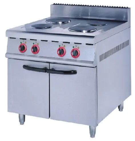 Electric 4 hot-plate cooker w/ electric oven