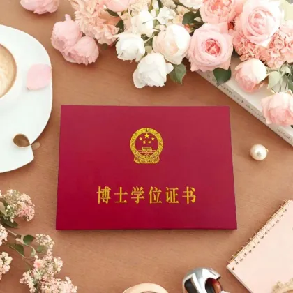 Premium Gold Inlaid National Symbol Academic Documents