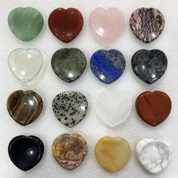 Forma preciosa de cristal de forma de corazón al por mayor - Masaje de terapia de cristal natural Piedra de preocupación
