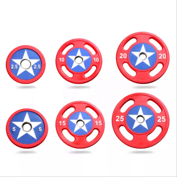 Factory Direct PU Fitness Barbell Pieces for Weightlifting