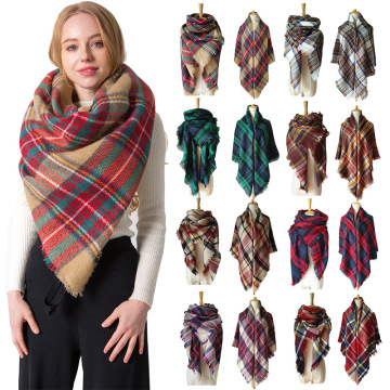 Châchons de cachemire tartan doux à chaud: foulards cachets écossais pour femmes