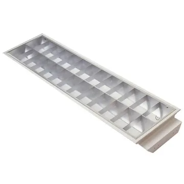 T8 Fluorescent Grille Fixture 4ft Recessed Louver Light 9W/18W