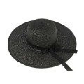 Sombrero plegable de paja de borde plegable Bowknot Summer