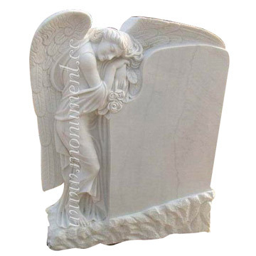 White Marble Statuary Tombstone