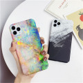 Ottwn Marble Texture Granite Stone Phone Case For iPhone 12 Pro 11 Pro Max SE 2020 X XR XS 7 8 6s Plus Hard PC Matte Back Cover