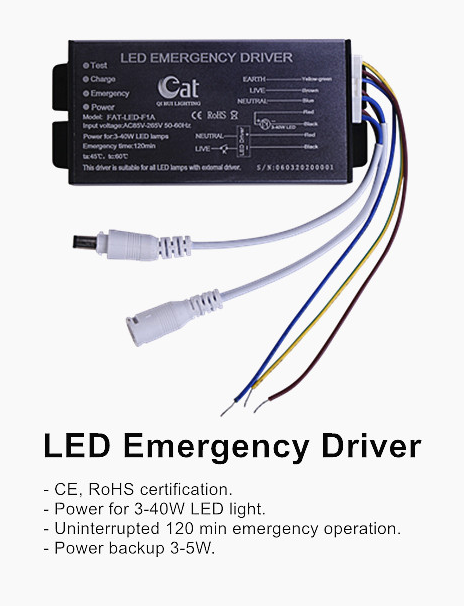 Pacote de backup de emergência FAT LED