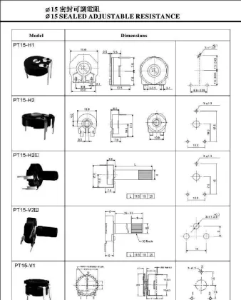 470ohm Alternative Piher Trimmer Potentiometer PT15NV02104A2020S