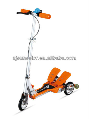 Kick scooter, two feet press pedal scooter