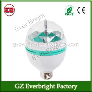 E27 3W RGB LED Mini Party Light Dance Party Lamp Holiday Light Auto Rotating Full Color Bulbs