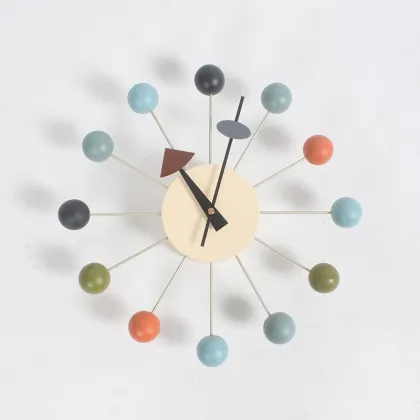 George Nelson Ball Clocks by Vitra in coloful
