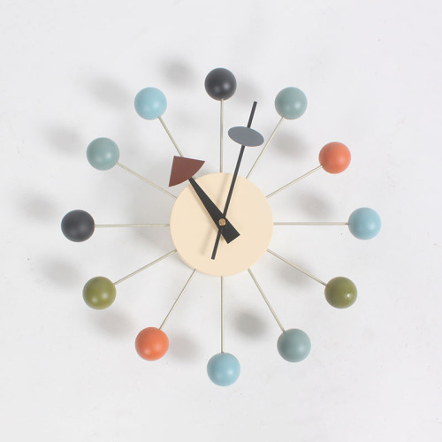 China George Nelson Ball Clocks by Vitra in coloful Factory