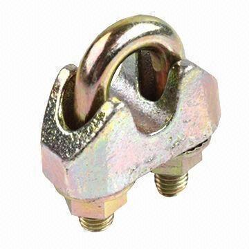 DIN1142 Wire Rope Clip in Yellow Chromated Surface, Marine Hardware