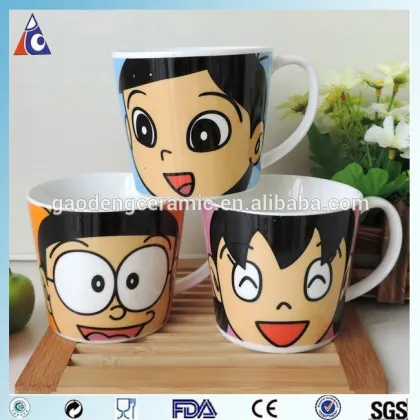 Promotional Doraemon ceramic cartoon cup