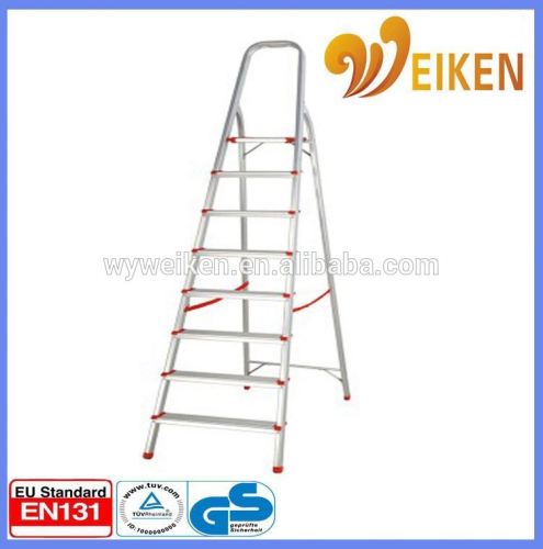 WK-AL208 8 steps domestic price aluminum foldable step ladder for lidl