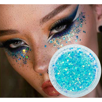 Sequins and Glitter: Colorful Festival Makeup