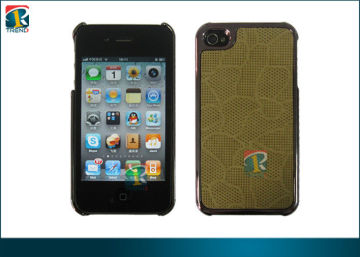 Lightweight, Durable Pc Gun Chrome Pc Hard Cover For Iphone 4 With Pu Sticker