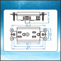 15A 125V Protectores de sobrecorriente receptáculo dúplex