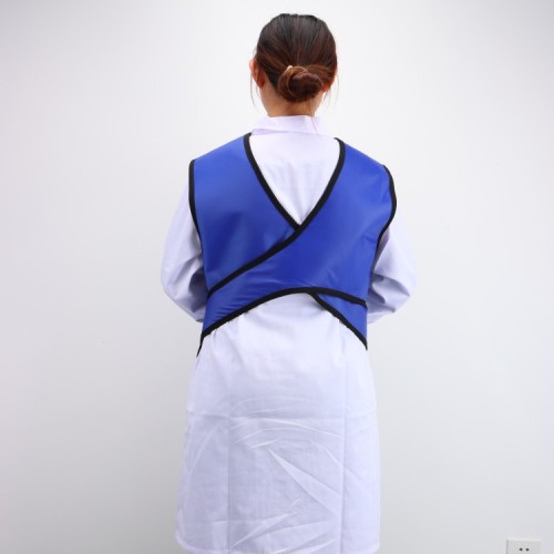 blue color xray protection short apron