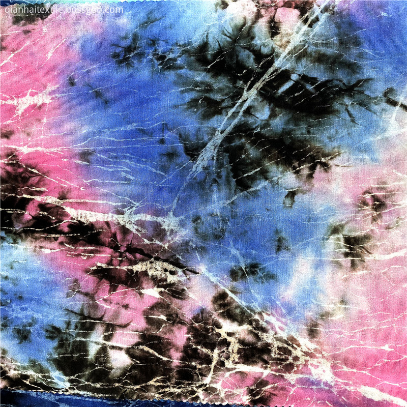Hot Wholesale Tie DyedRayon Knitting Fabric