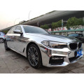 Liner de mascotas de alto estiramiento Silver Chrome Car Wrap