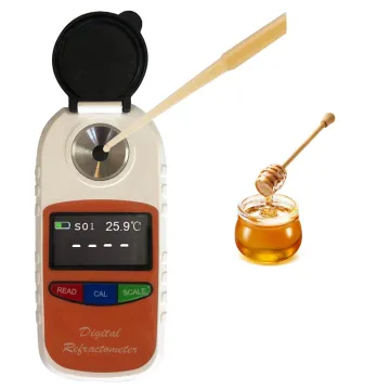 Honey Digital Auto Refractometer - 3 Scales Brix 0-92% for Beekeeping and Honey Production