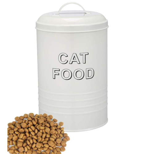 Pet Food Storage Tin With Serving Scoop