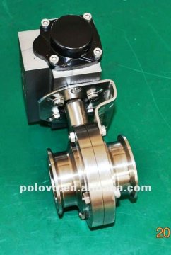 Pneumatic sanitary grade butterfly valve
