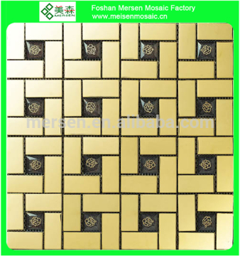 Iridescent crystal glass mosaic tile SH201