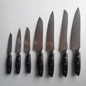 QXF New Design Damascus Kitchen Knife Set - Damascus Chef Knife Set