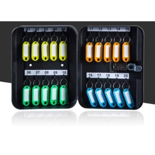 Labeled Hook Steel Key Box