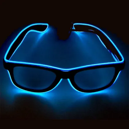Neon Rave Glasses: LED Light-Up Party Costumes
