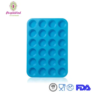 Silicone Mini Cupcake Mold, 24 Cup/Muffin Pan for Baking